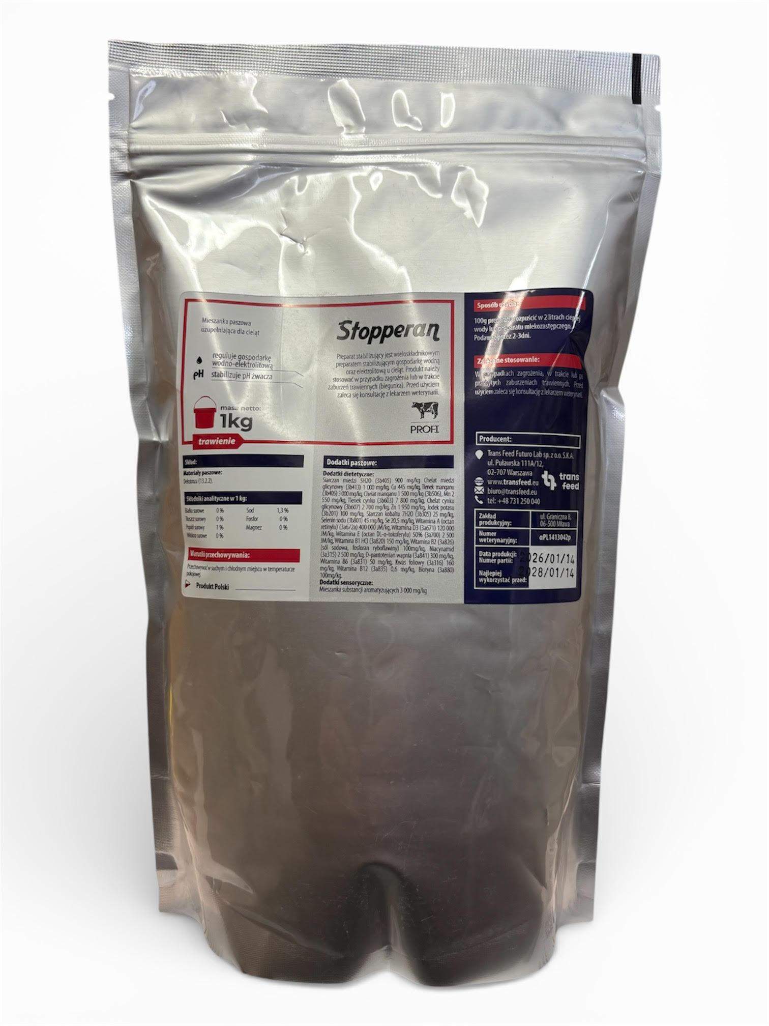 STOPPERAN PRZECIW BIEGUNCE U CIELĄT 1 kg TRANS FEED